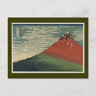 Ukiyo-e Hokusai Fujiyama Postkarte