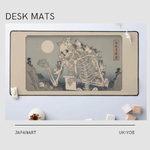 Ukiyo-e inspirierter Mauspad– Dramatisches JAPAN Schreibtischunterlage