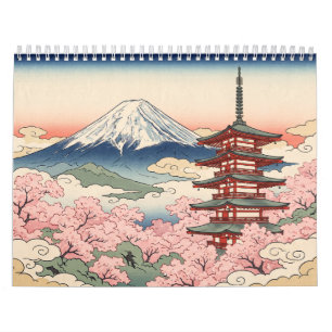 Ukiyo-e Japan Sehenswürdigkeiten 2027 Wandkalender