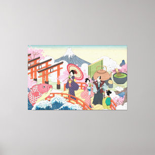 Ukiyo-e japanische Art Canvas Print Leinwanddruck