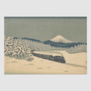Ukiyo-e Winterzug Seidenpapier