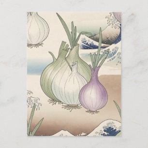 Ukiyo-e-Zwiebelwellenmuster Postkarte