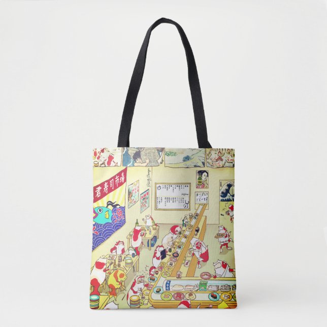 Ukiyoe Goldfish-Sushi!! Tasche (Vorderseite)