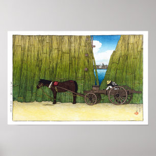 ukiyoe - hasui - C08 - An der Sumida - Umgebung… Poster