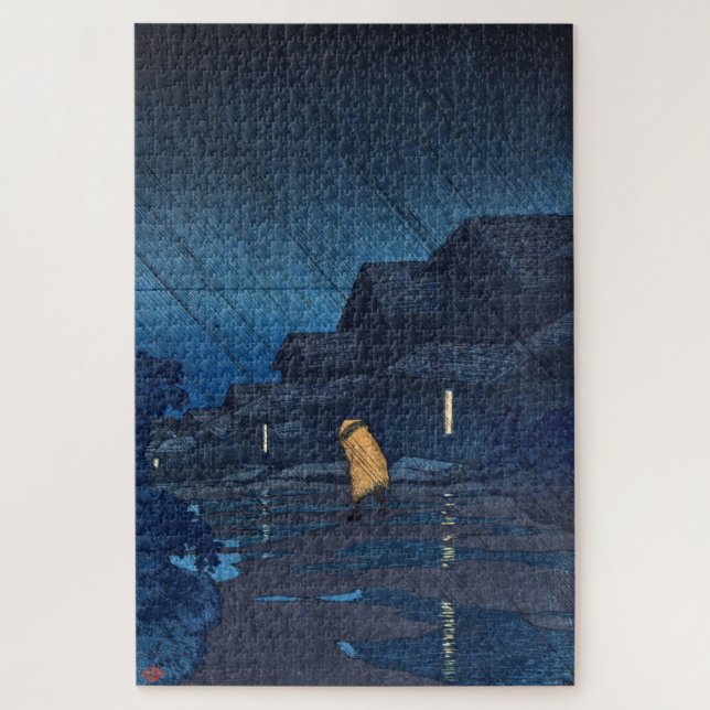 ukiyoe [hasui] C24 Abend Dusche, Teradomari (Vertikal)