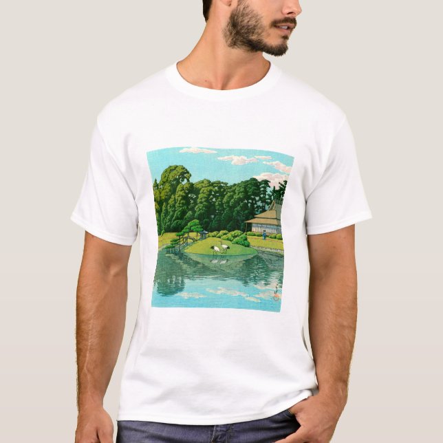 ukiyoe hasui No50 Okayama Korakuen T-Shirt (Vorderseite)