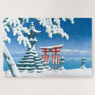 ukiyoe - Hasui - No.4 Schnee bei Itsukushima -