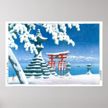 ukiyoe - Hasui - No.4 Schnee bei Itsukushima -