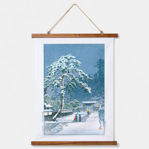 Ukiyoe - Hasui - Nr.12 Der Hommonji-Tempel, Ikegam Wandteppich Mit Holzrahmen