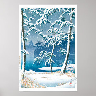 Ukiyoe - Hasui - Nr. 13 Senzoku-Teich - Poster