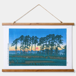 Ukiyoe - Hasui - Nr. 14 Ikegami Ichinokura (Sonnen Wandteppich Mit Holzrahmen