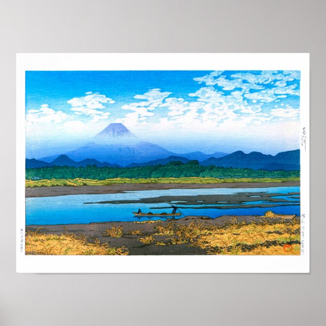 ukiyoe - Hasui - Nr.37 Banyū Fluss - Poster (Vorne)