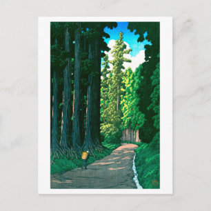 ukiyoe Hasui Nr. 57 Historische Nikkō-Straße Postkarte