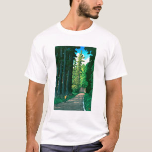 ukiyoe Hasui Nr. 57 Historische Nikkō-Straße T-Shirt