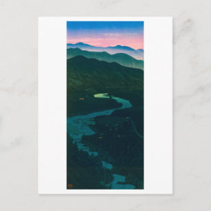 ukiyoe Hasui Nr. 58 Etchūs Ioritani-Pass Postkarte