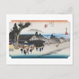 ukiyoe Hiroshige Nr.51 Ishibe Postkarte