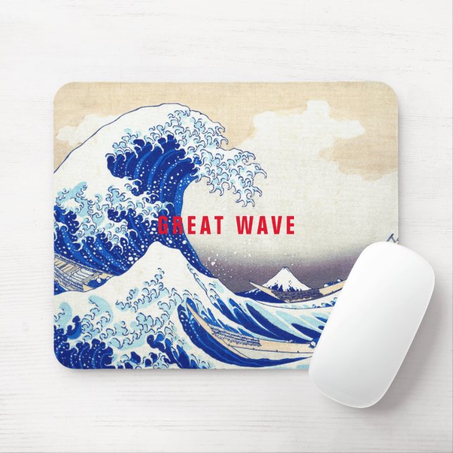 Ukiyoe - Hokusai : No.21 Great Wave - Mousepad (Mit Mouse)
