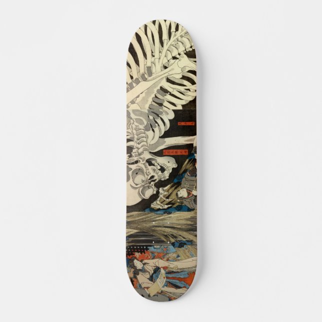 ukiyoe japan skateboard skull (Vorne)