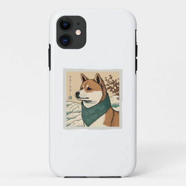 UKIYOE JAPANESE: SHIBA INU Case-Mate iPhone HÜLLE (Rückseite)