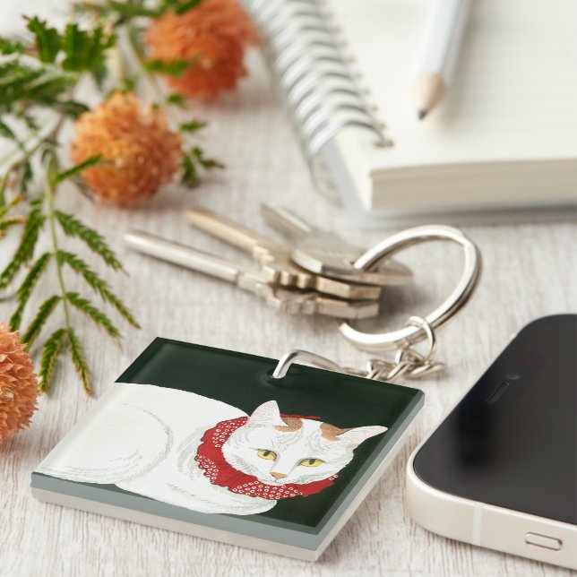 Ukiyoe [komei] 03 chat blanc (Devant Droit)