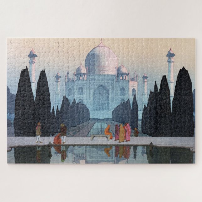 ukiyoe - Yoshida - 03 - Taj Mahal in Morning Mist (Horizontal)