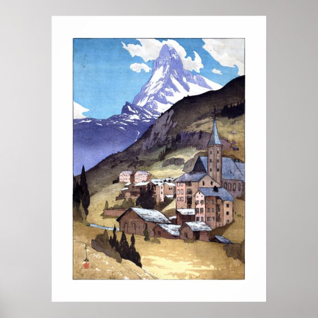 ukiyoe - Yoshida - 04 - Matterhorn -  Poster (Vorne)