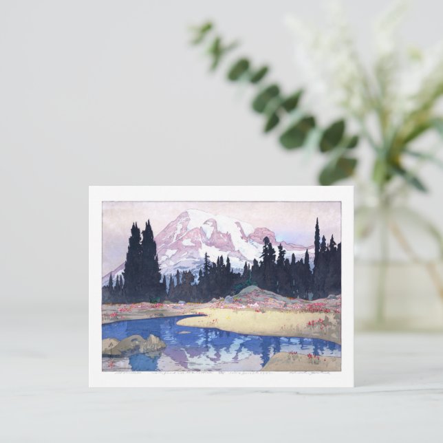 ukiyoe - Yoshida - 07 - Mount Rainier - Postkarte (Stehend Vorderseite)
