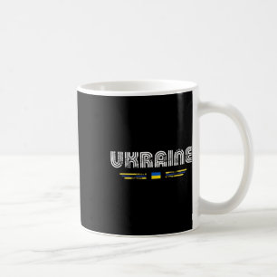 Ukraine 70er 80er Retro-Typ-Flagge Grafik Kaffeetasse