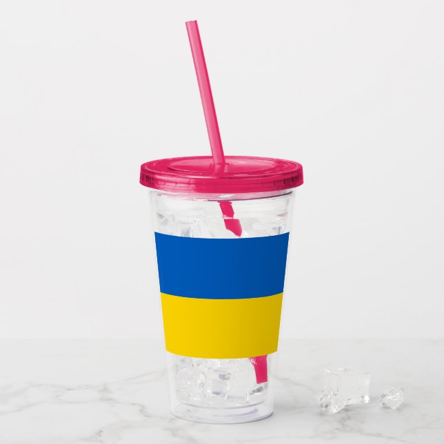 Ukraine Acryltrinkbecher (Vorderseite Ice)
