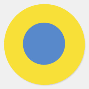 Ukraine Air Force Roundel Runder Aufkleber