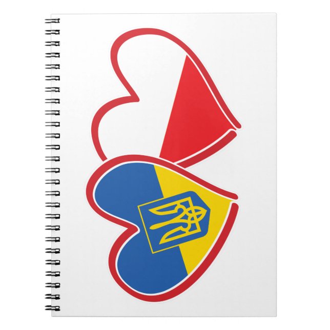 Ukraine-and-Polish-Flag Notizblock (Vorderseite)