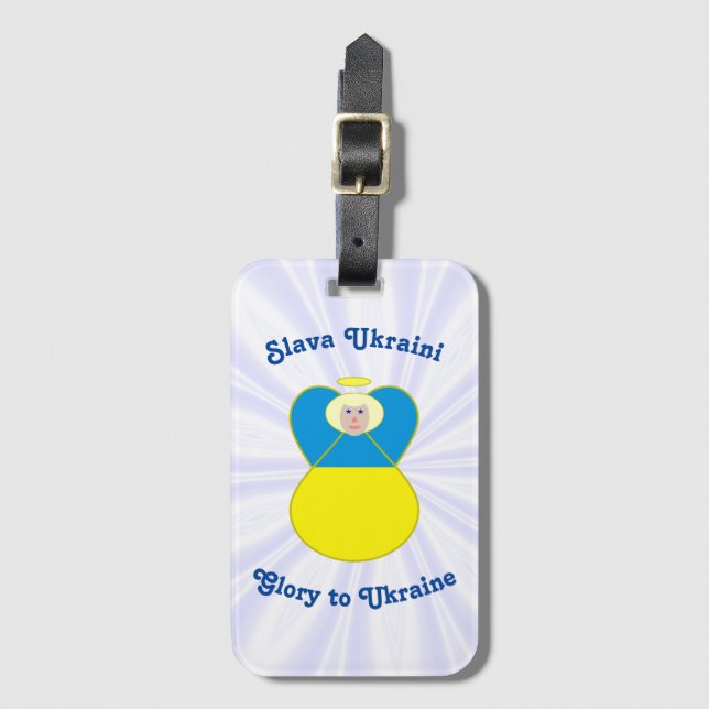 Ukraine Angel Slava Ukraine Ruhm an die Ukraine Gepäckanhänger (Vorderseite Vertikal)