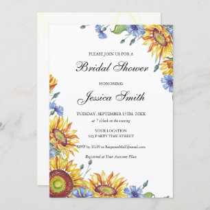 Ukraine Aquarelle nuptiale douche Invitation