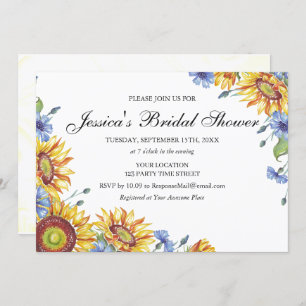Ukraine Aquarelle nuptiale douche Invitation