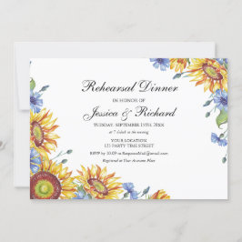 Ukraine Aquarelle Répétition Dîner Invitation