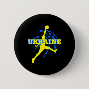 Ukraine Basketball Fan Support Stadion  Button