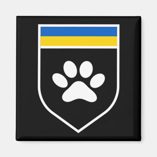 Ukraine Begleiterflagge Unterstützung ukrainische  Magnet (Vorne)