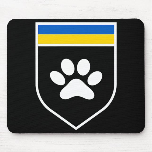 Ukraine Begleiterflagge Unterstützung ukrainische  Mousepad (Vorne)