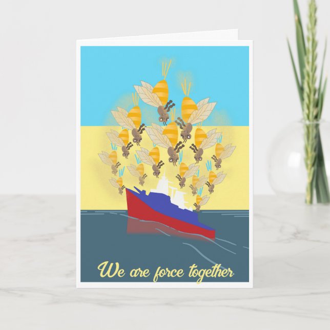 Ukraine "blau gelb" bunt einladung (Vorderseite)