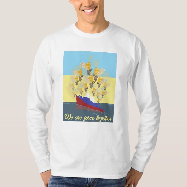Ukraine "blau gelb" bunt T-Shirt (Vorderseite)