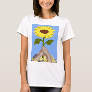 Ukraine "blau gelb" Friedenssonnenblume farbig T-Shirt