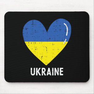 Ukraine Blau Gelbes Herz Ukrainische Frauen Mädche Mousepad