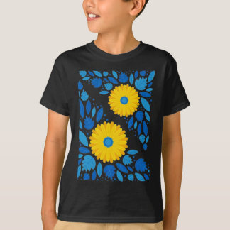 Ukraine Blau Und Gelb Aufkleber T-Shirt