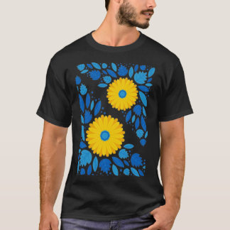 Ukraine Blau Und Gelb Aufkleber T-Shirt