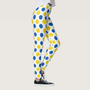 Ukraine Blau- und Gelbfärbung Polka Punkte Leggings