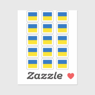 Ukraine blaugelbe ukrainische Flagge Aufkleber