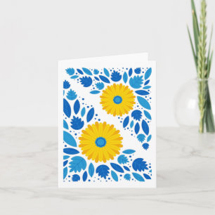 Ukraine Blue-Yellow-Aufkleber Karte