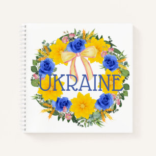 Ukraine Blume des ukrainischen Friedens Hoffnung Notizbuch