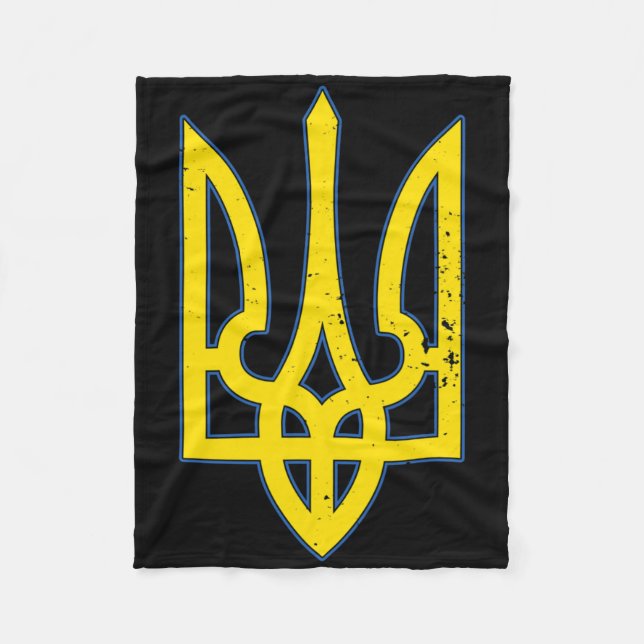 Ukraine Coat Of Arms Shirt Support Ukraine  Fleecedecke (Vorderseite)