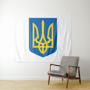 Ukraine Coat of Arms Wandteppich